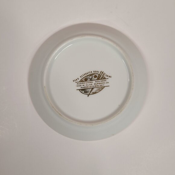 Audre China Mini Plate Trinket Dish with Flowers and Cute Saying - Picture 2 of 3